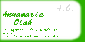 annamaria olah business card